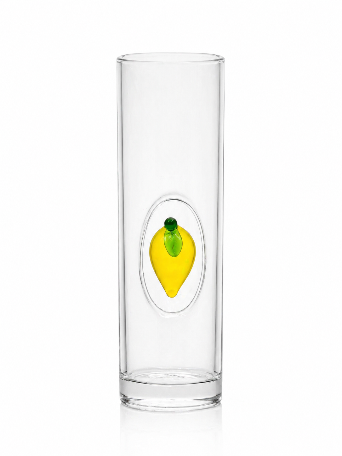 BICCHIERE VETRO SOFFIATO CON LIMONE 